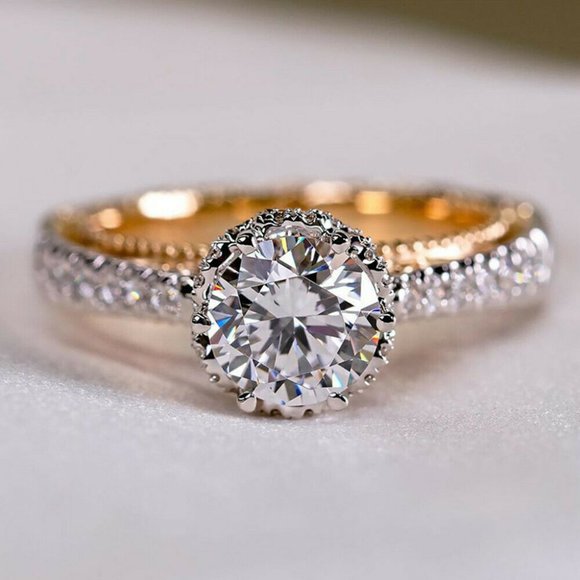 Gorgeous 925 Sterling Silver Two Tone Ring - Picture 2 of 6